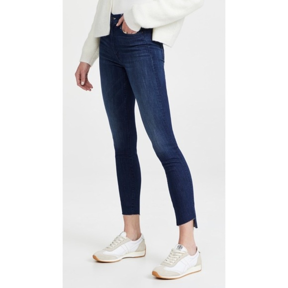Mother The Stunner Zip Ankle Step‎ Fray Jeans in Cross Your Fingers